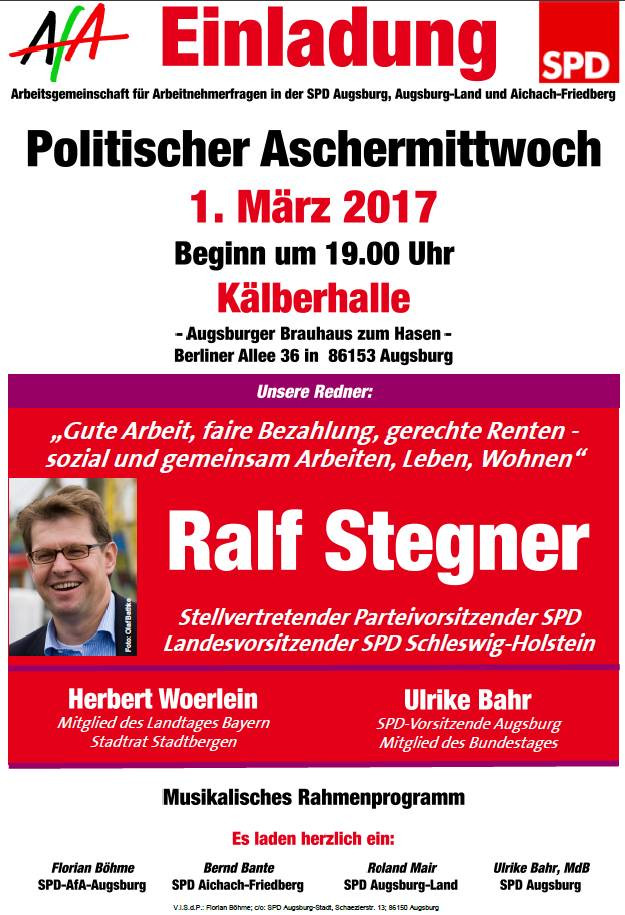 SPD - Politischer Aschermittwoch in Augsburg am Mi., 2017-03-01